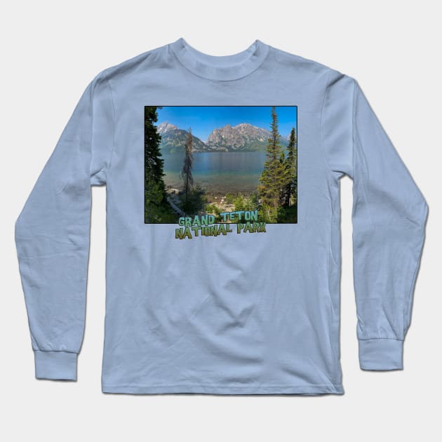 Grand Teton National Park - Lake Jenny Long Sleeve T-Shirt by gorff